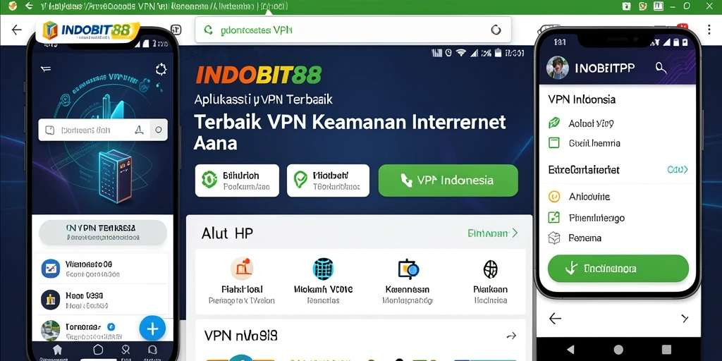 Tampilan antarmuka aplikasi VPN INDOBIT88 yang user-friendly.