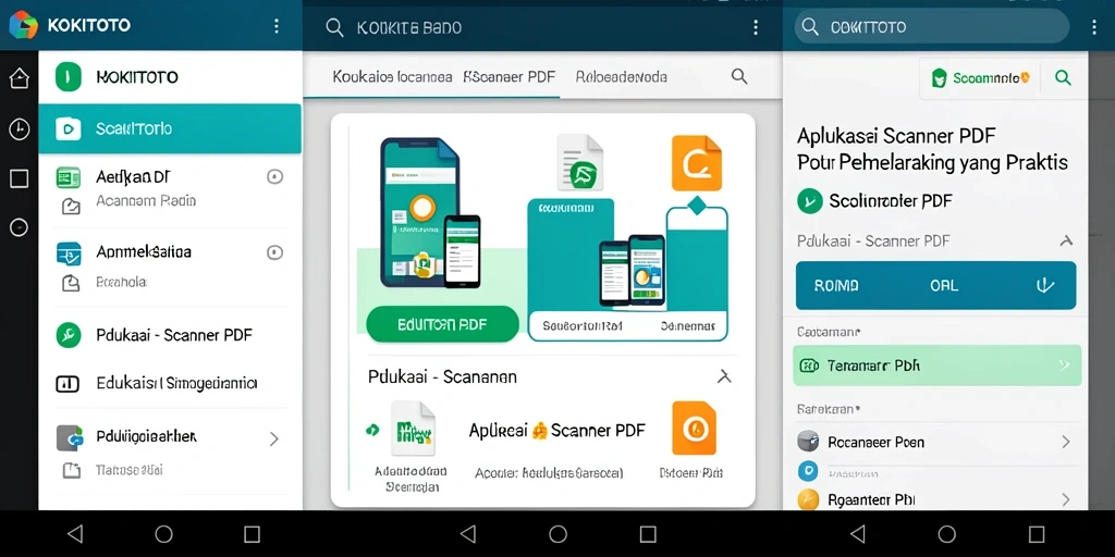 Tampilan antarmuka KOKITOTO saat memindai dokumen PDF.