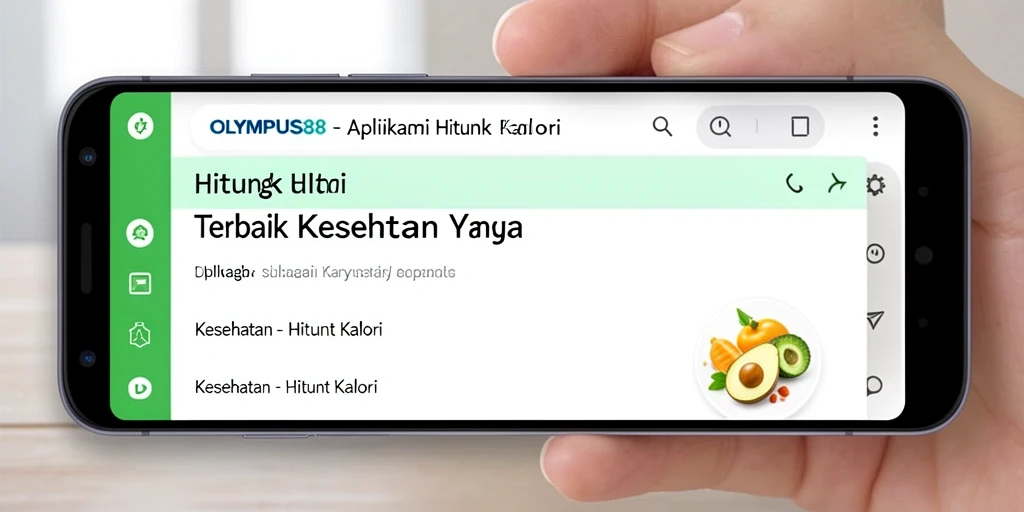 Antarmuka OLYMPUS88 yang sederhana dengan fitur Hitung Kalori.