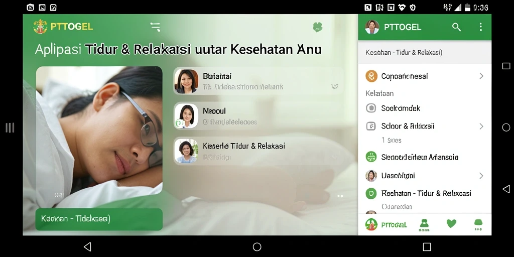 Antarmuka aplikasi PTTOGEL yang sederhana dan ramah pengguna.