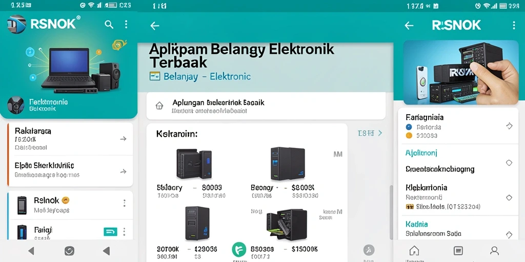 Screenshot antarmuka RSNOK yang menampilkan berbagai produk elektronik.