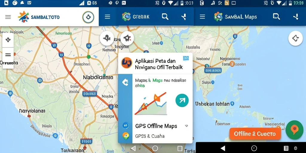 Antarmuka SAMBALTOTO dengan peta offline yang detail.