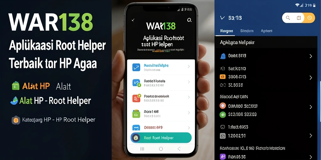 Tampilan antarmuka WAR138 dengan fitur Root Helper yang lengkap.