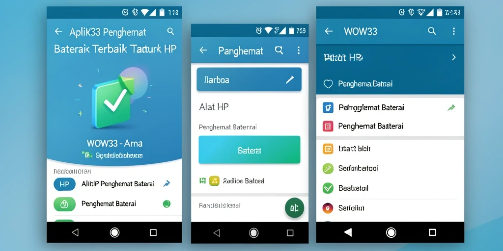 Antarmuka WOW33 yang user-friendly untuk penghematan baterai.