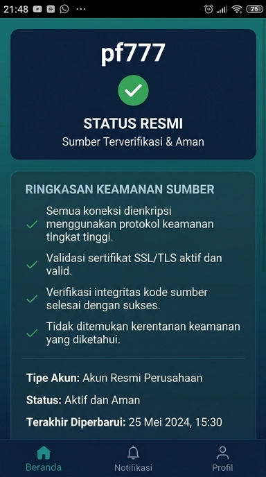 Kanal Resmi pf777 untuk Pengguna Android